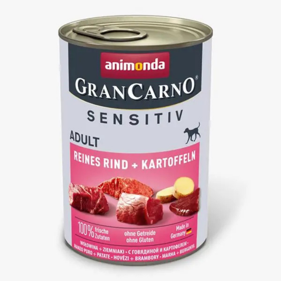 Animonda GranCarno Sensitive Sığırlı ve Patatesli Yetişkin Köpek Konservesi 400Gr