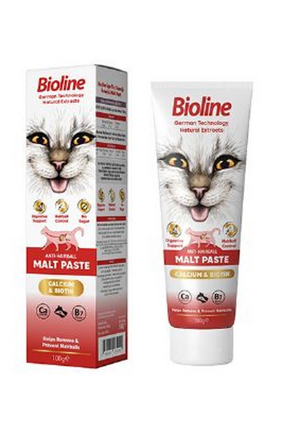 Bioline Anti-Hairball Malt Paste Cat 100 Gr