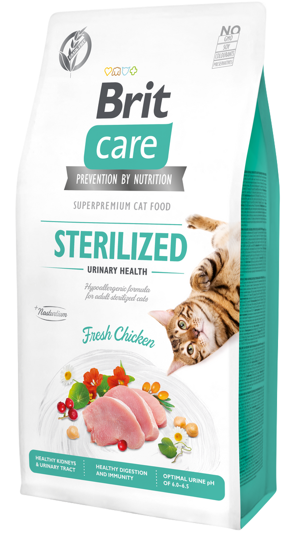 Brit Care Urinary Health Hipoalerjenik Üriner Sistem Sağlığı İçin Tavuklu Tahılsız Kısırlaştırılmış Yetişkin Kedi Maması 7Kg