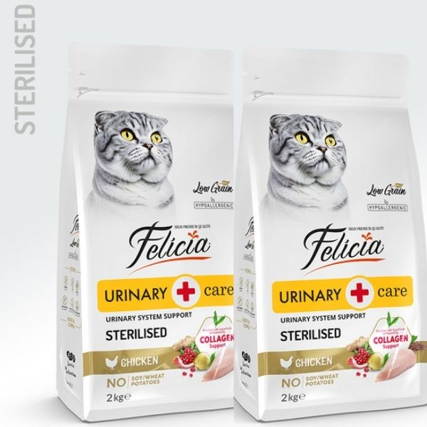 Felicia Urinary Care Sterilised Tavuklu Kısırlaştırılmış Kedi Maması 2Kg X 2 Adet