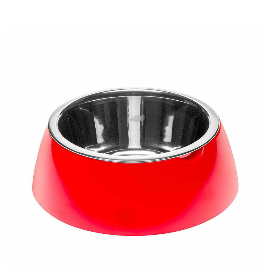 Ferplast Jolie Çelik Mama Kabı M - Kırmızı (850 Ml)