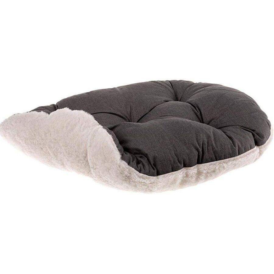 Ferplast Relax 55 Peluş Kedi ve Mini Irk Köpek Yatağı - Marrone Bej (55cm x 36cm)