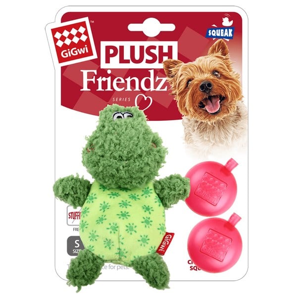 GiGwi Plush Friendz Sesli Peluş Kurbağa Köpek Oyuncağı (S)