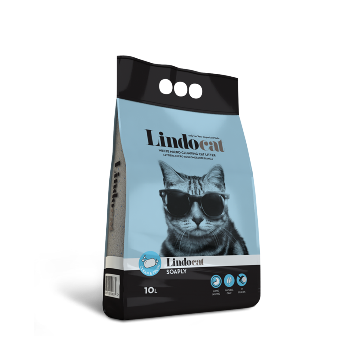 Lindocat Soaply Marsilya Sabunlu İnce Taneli Kedi Kumu 10L