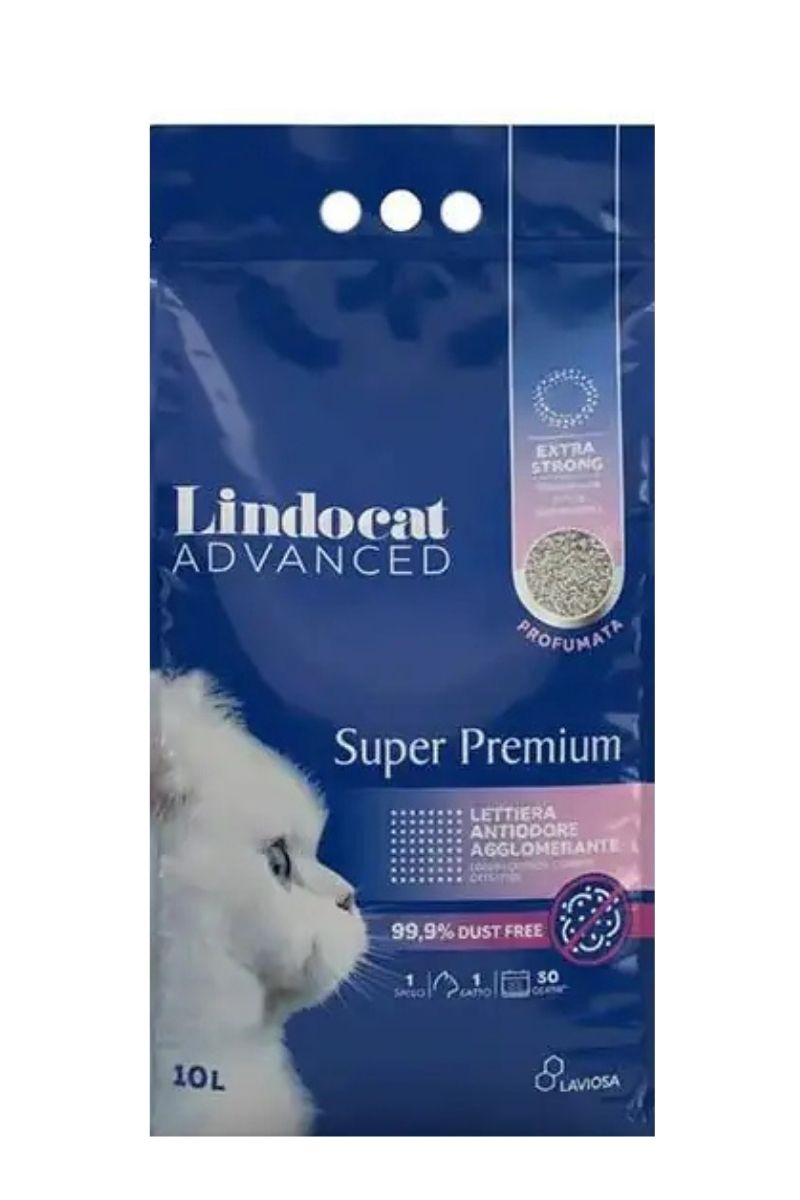 Lindocat Super Premium Extra Güçlü Topaklanan Pudra Kokulu Kedi Kumu 10L
