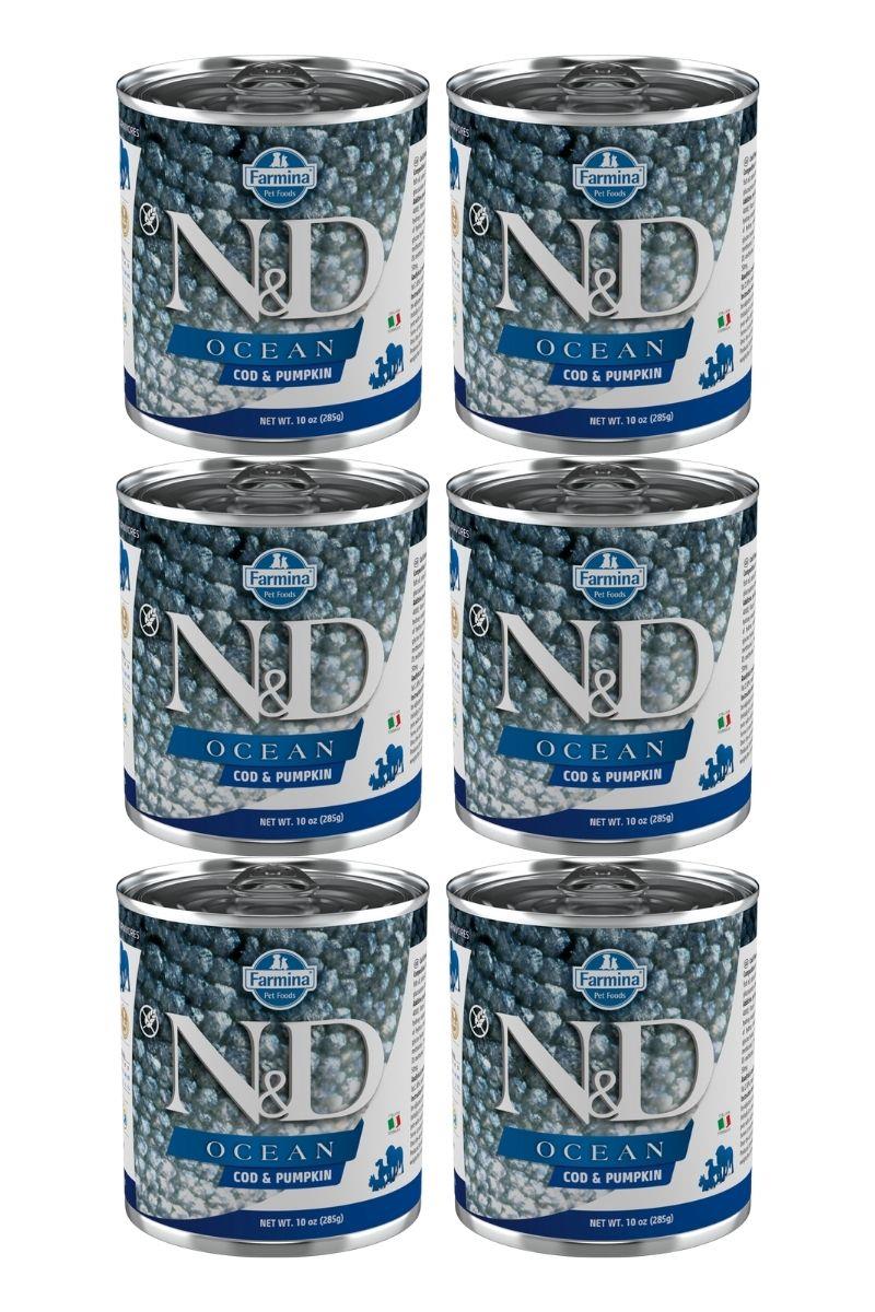 N&D Ocean Morina Balığı ve Balkabaklı Yetişkin Köpek Konservesi Yetişkin Köpek Konservesi 285 Gr x 6 Adet