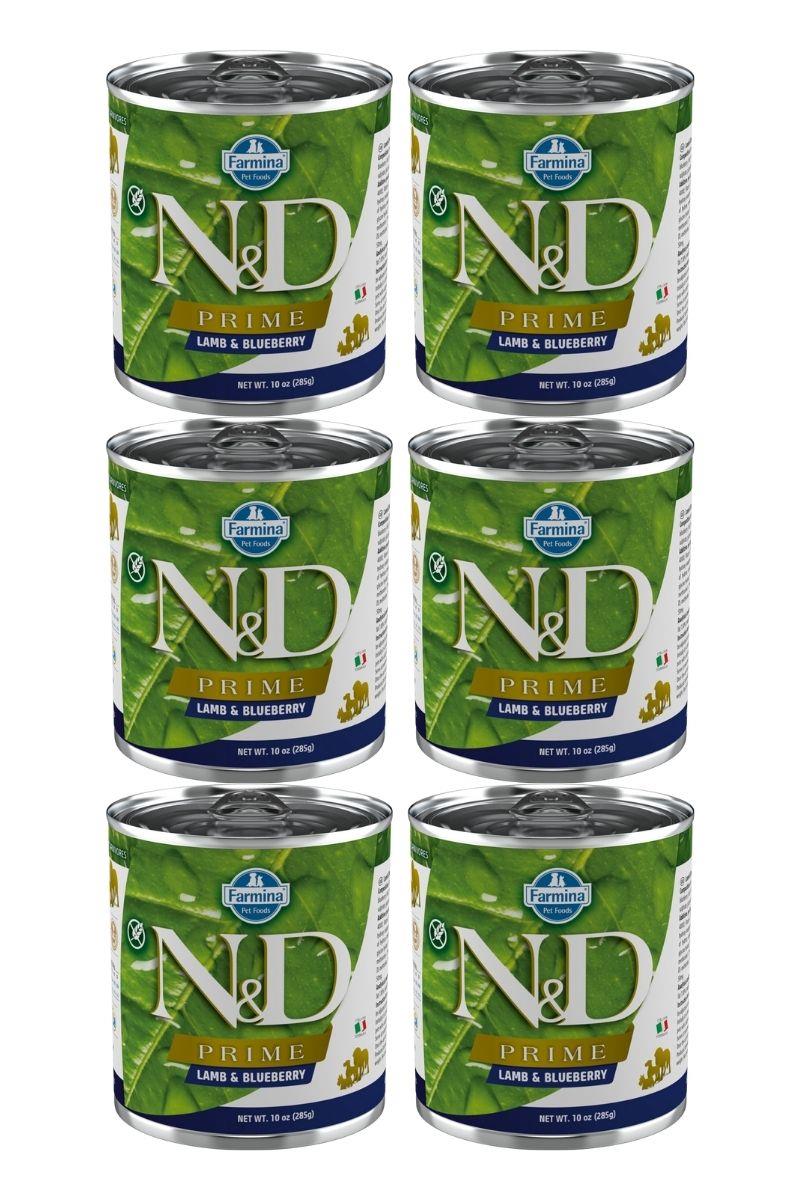 N&D Prime Kuzu ve Yabanmersinli Tahılsız Yetişkin Köpek Konservesi 285 Gr x 6 Adet