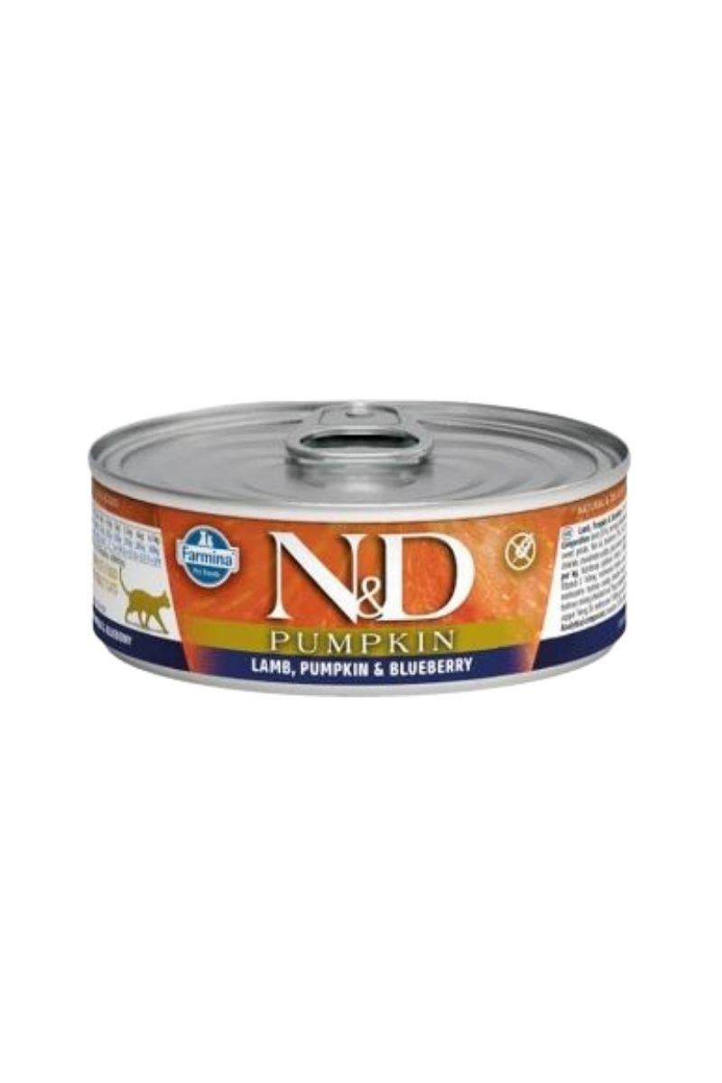 N&D Pumpkin Kuzu, Balkabağı, Yabanmersini Yetişkin Kedi Yaş Maması 70 Gr