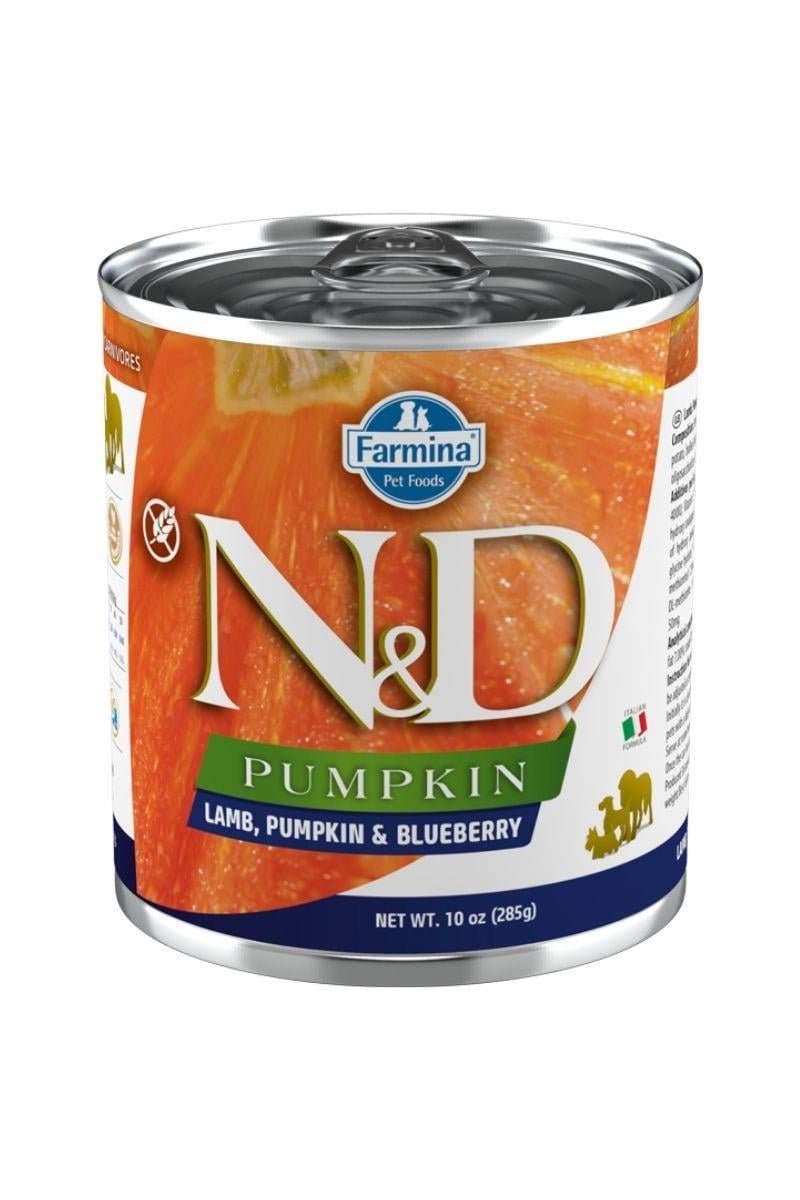 N&D Pumpkin Kuzu ve Yabanmersinli Tahılsız Yetişkin Köpek Konservesi 285 Gr