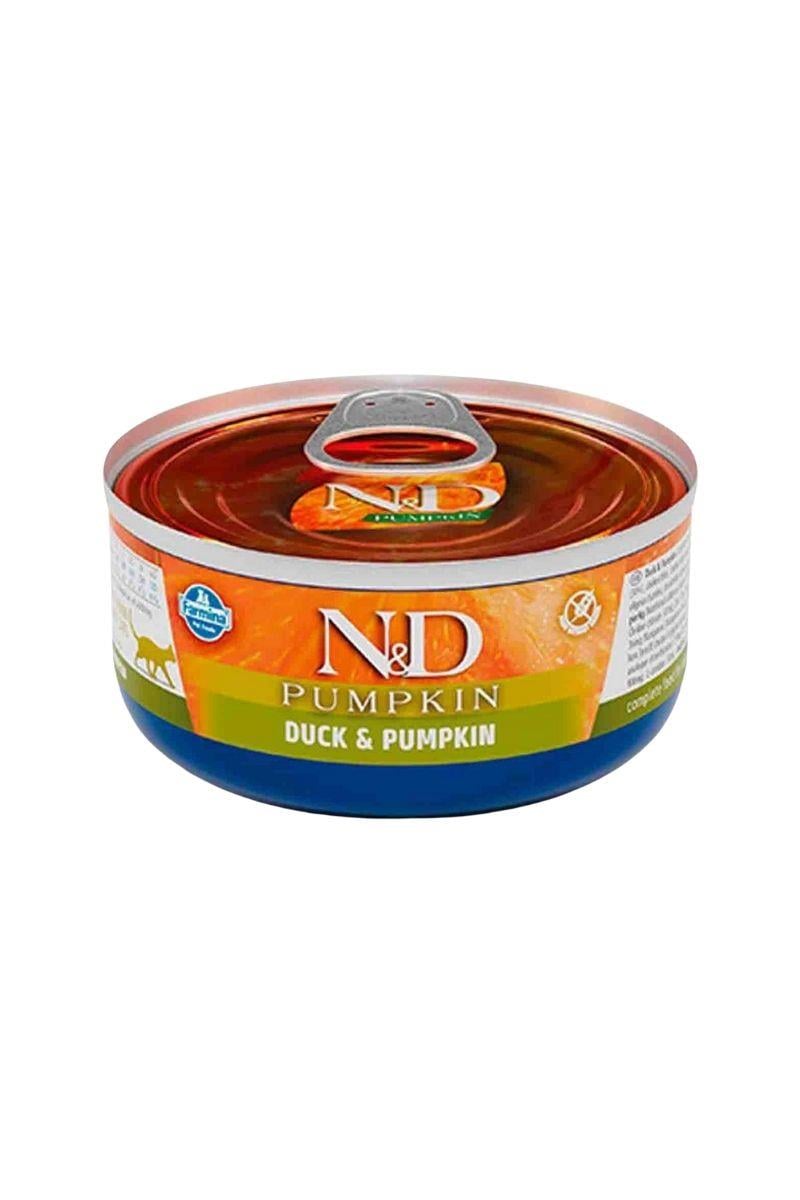 N&D Pumpkin Ördek & Balkabağı Yetişkin Kedi Yaş Maması  70 Gr