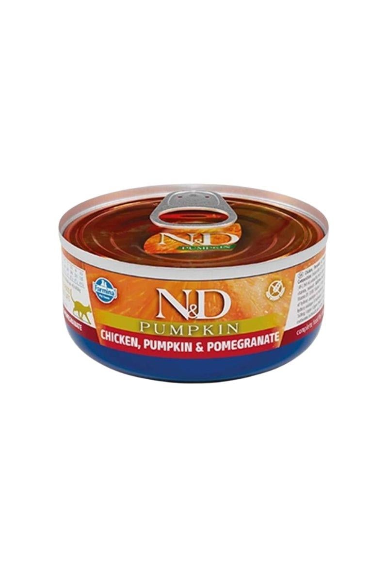 N&D Pumpkin Tavuk & Balkabağı Nar Yetişkin Kedi Yaş Maması 70 Gr