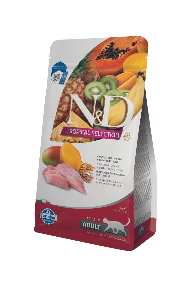 N&D Tropikal Selection Tavuklu Yetişkin Kedi Maması 1,5 Kg
