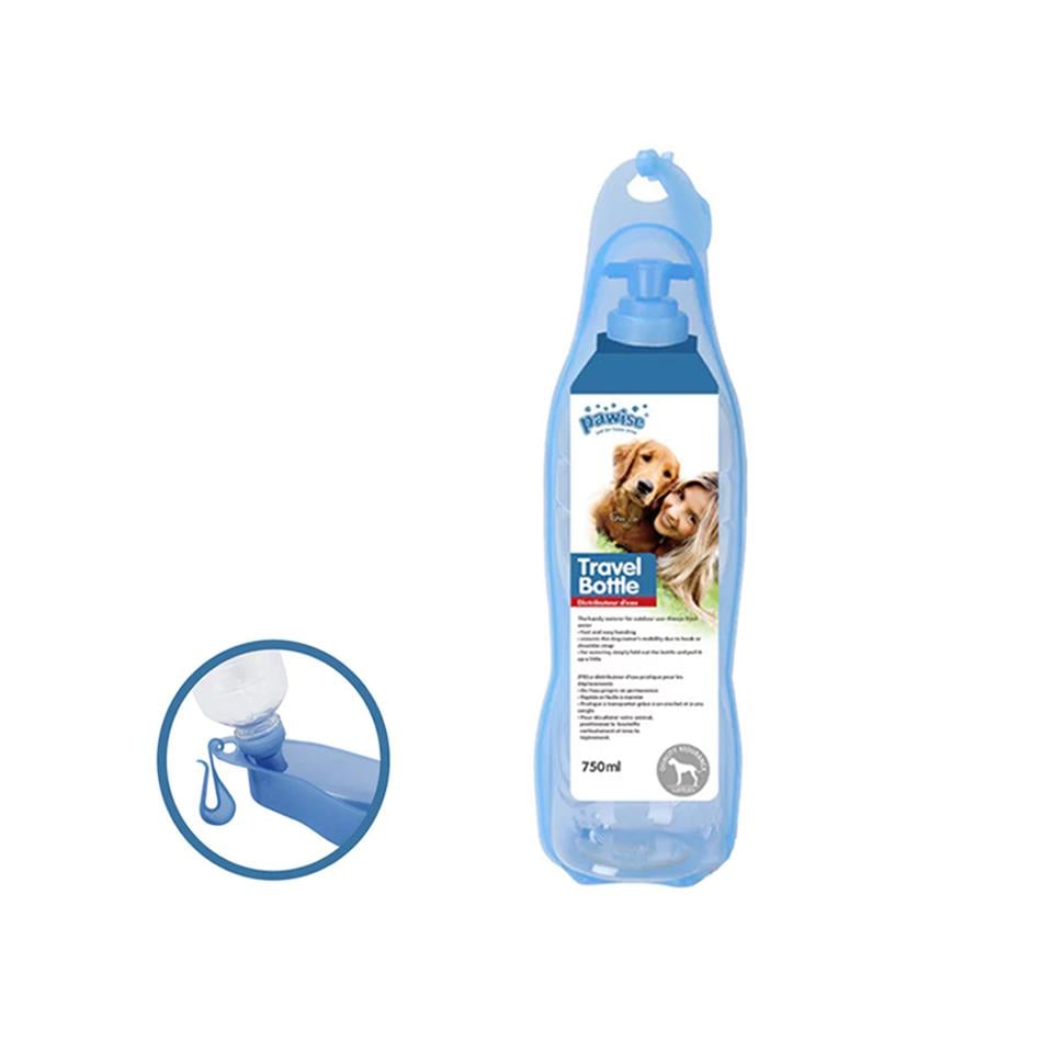 Pawise Travel Water Köpekler için Portatif Seyahat Su Kabı 750 Ml