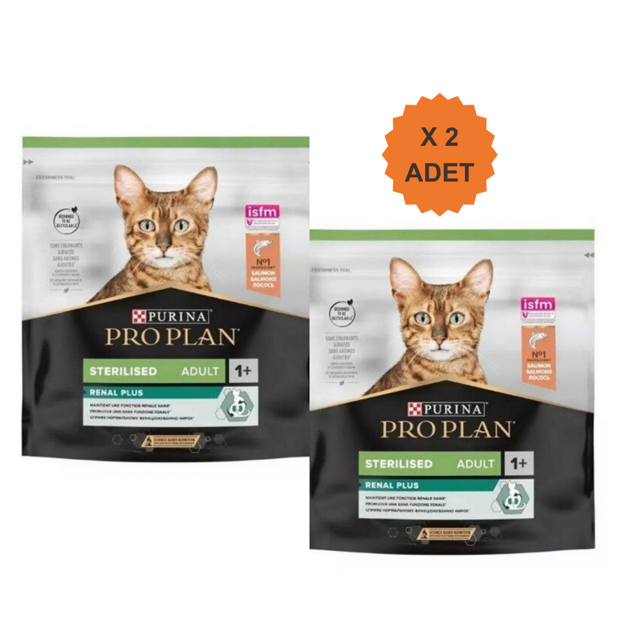 Pro Plan Renal Plus Sterilised Somonlu Kısırlaştırılmış Yetişkin Kedi Maması 400Gr X 2 Adet