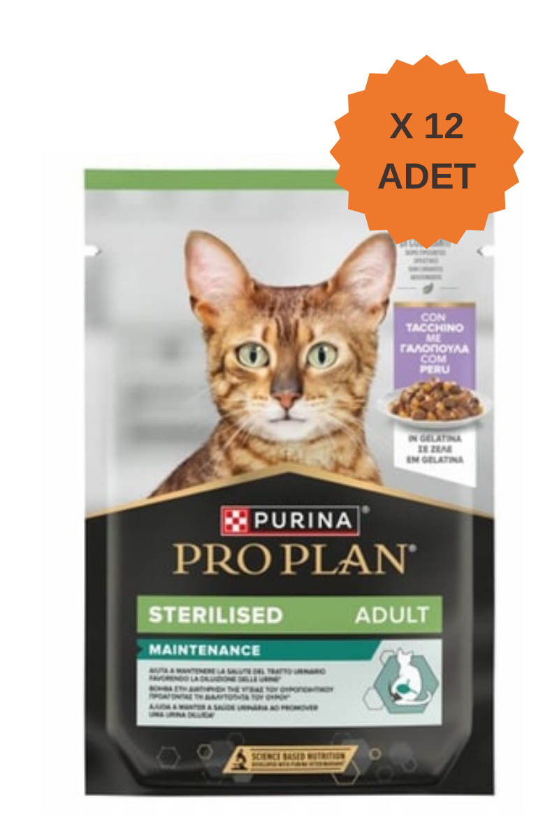 Pro Plan Sterilised Maintenance Hindili Kısırlaştırılmış Yetişkin Kedi Yaş Maması 85Gr X 12 Adet