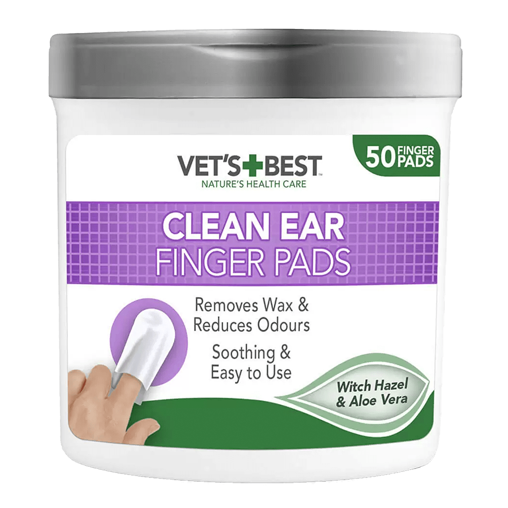 Vet's Best Clean Ear Kedi ve Köpek Kulak Temizleme Parmak Pedi (50 Adet)