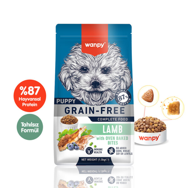 Wanpy Tahılsız Kuzu Etli Yavru Köpek Maması 1,5Kg