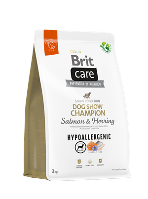 Brit Care Dog Show Champion Hipoalerjenik Somonlu ve Ringa Balıklı Yetişkin Köpek Maması 3Kg