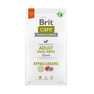 Brit Care Monoprotein Hipoalerjenik Kuzu Etli ve Pirinçli Küçük Irk Yetişkin Köpek Maması 7 Kg