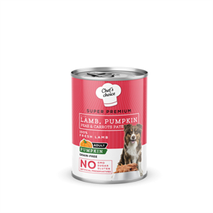Chefs Choice Hipoalerjenik Kuzu Etli ve Balkabaklı Tahılsız Ezme Yetişkin Köpek Konservesi 400Gr