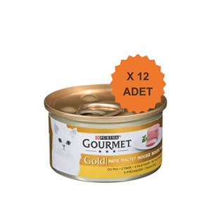 Gourmet Gold Kıyılmış Tavuklu Yetişkin Kedi Konservesi 85Gr X 12 Adet
