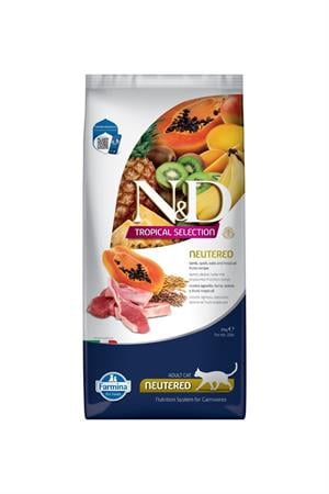 N&D Tropikal Selection Kuzulu Kısırlaştırılmış Yetişkin Kedi Maması 10 Kg