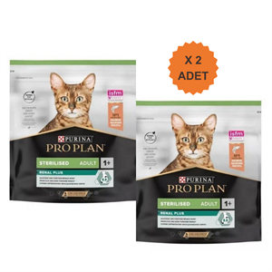 Pro Plan Renal Plus Sterilised Somonlu Kısırlaştırılmış Yetişkin Kedi Maması 400Gr X 2 Adet