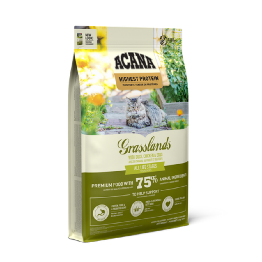 Acana GRASSLANDS Ördek ve Tavuk Tüm Irk ve Yaşam Evreleri İçin Kedi Maması 4,5Kg