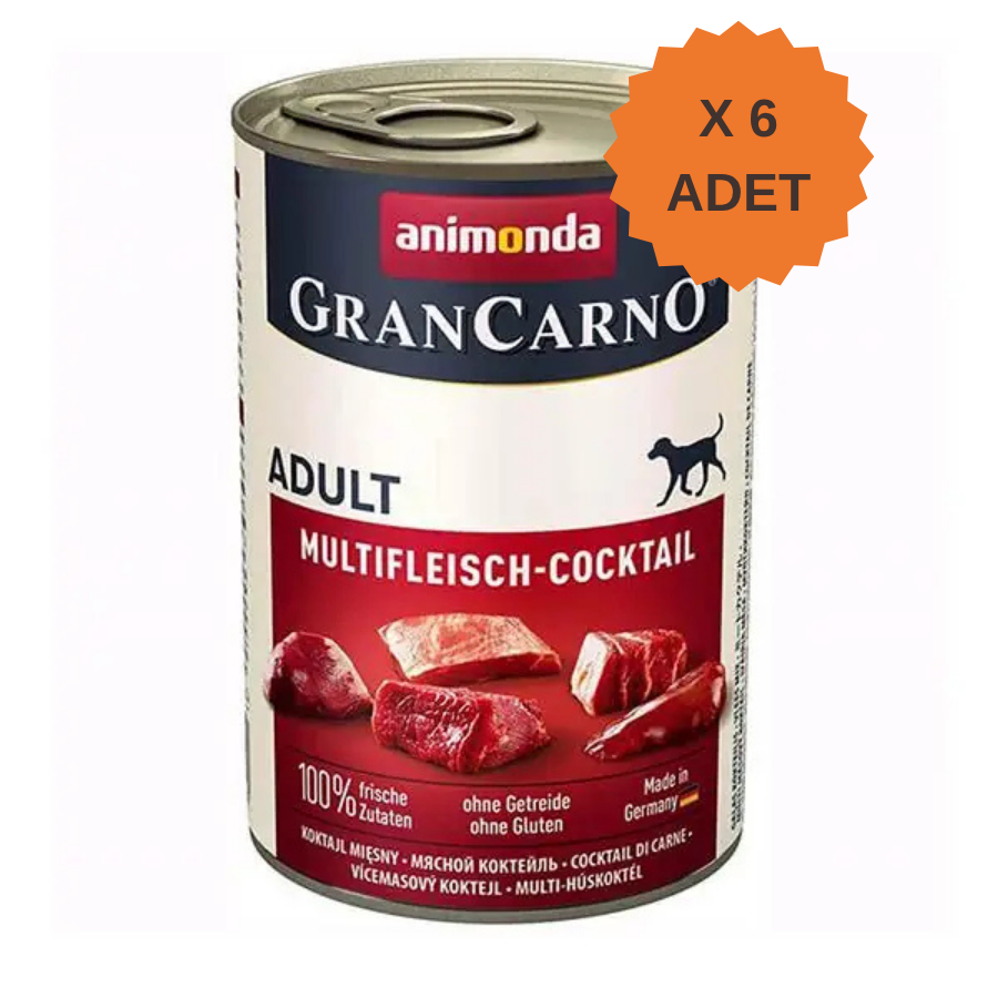 Animonda GranCarno Karışık Etli Yetişkin Köpek Konservesi 400Gr X 6 Adet