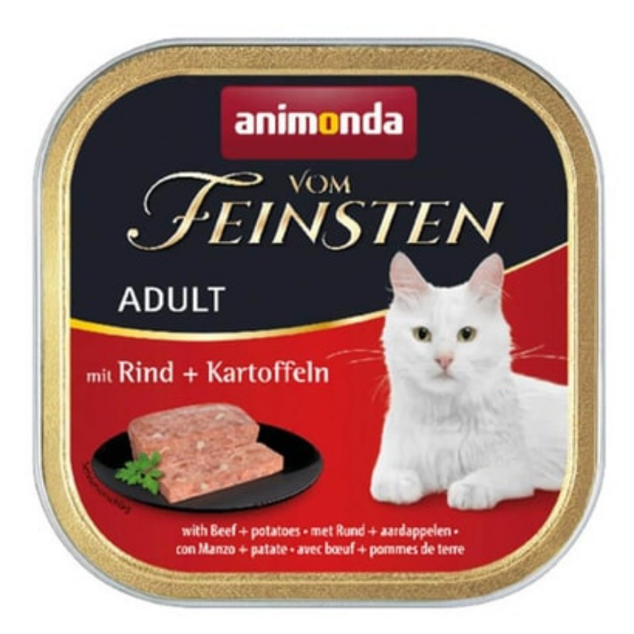 Animonda Vom Feinsten Biftekli ve Patatesli Yetişkin Kedi Konservesi 100Gr