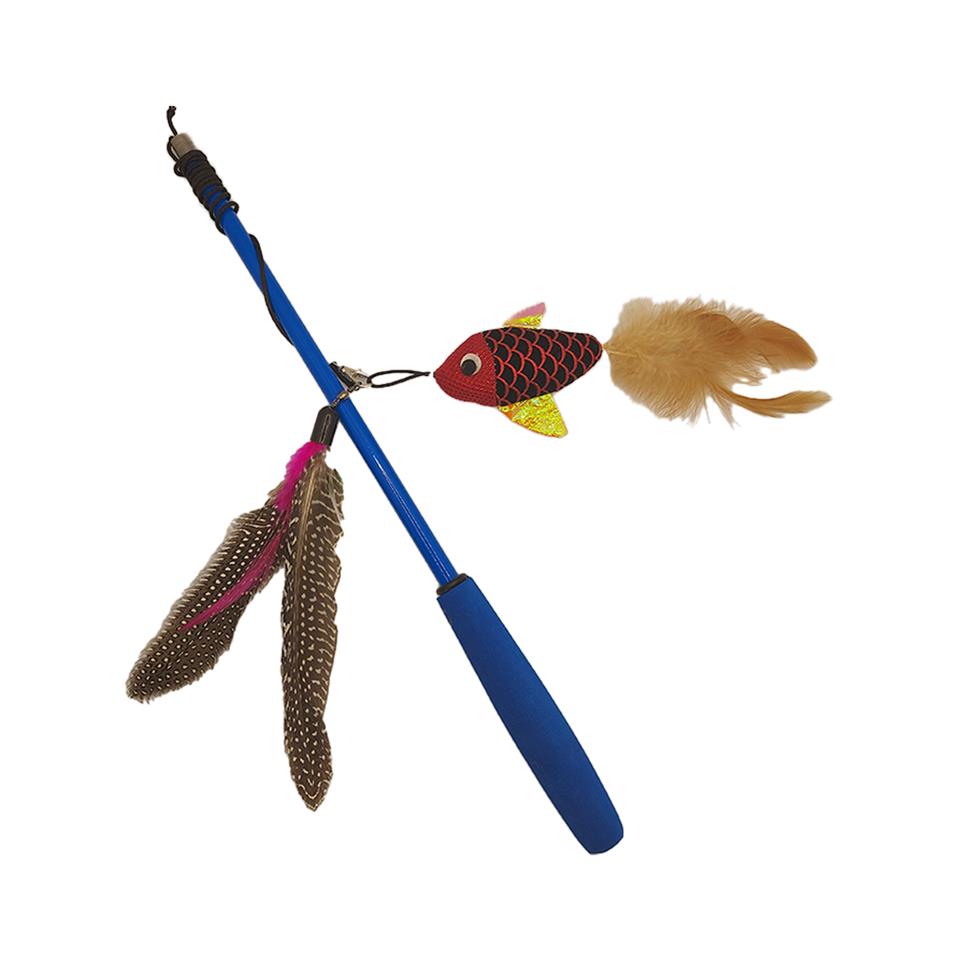 Barones Kırmızı Balık Uzayan Kedi Oyun Oltası 95cm 