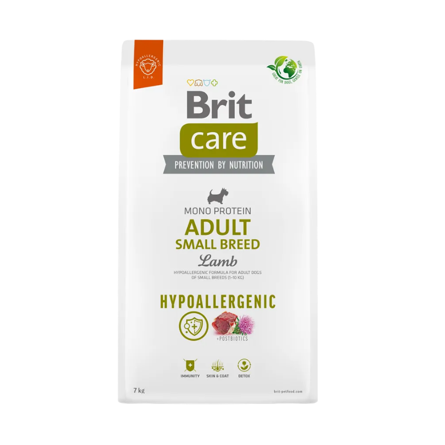 Brit Care Monoprotein Hipoalerjenik Kuzu Etli ve Pirinçli Küçük Irk Yetişkin Köpek Maması 7 Kg