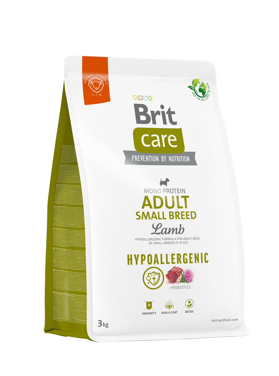 Brit Care Monoprotein Hipoalerjenik Kuzu Etli ve Pirinçli Küçük Irk Yetişkin Köpek Maması 3Kg