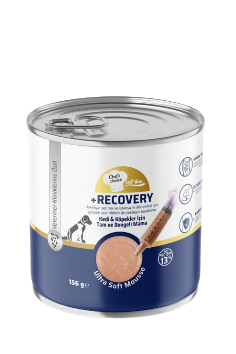 Chefs Choise Vetline Recovery Ameliyat Sonrası ve İştahsızlık Dönemlerinde Kedi ve Köpek Yaş Maması 156Gr