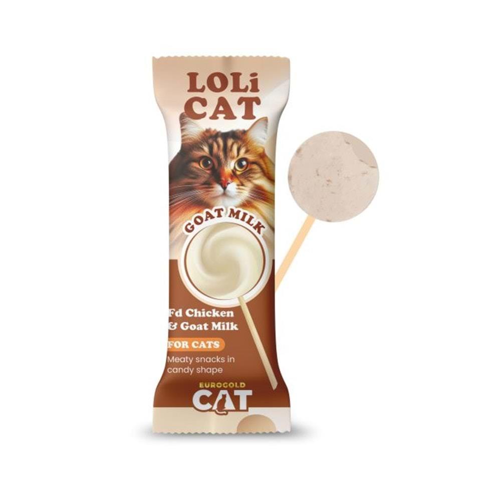 EuroGold LoliCat Tavuk ve Keçi Sütlü Kedi Ödül Maması 1,5gr 