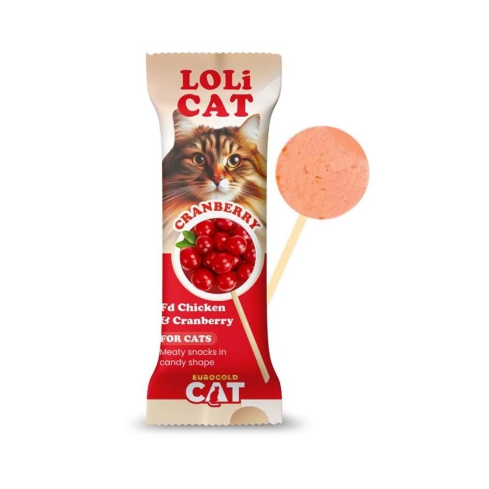 EuroGold LoliCat Tavuk ve Kızılcıklı Kedi Ödül Maması 1,5gr 