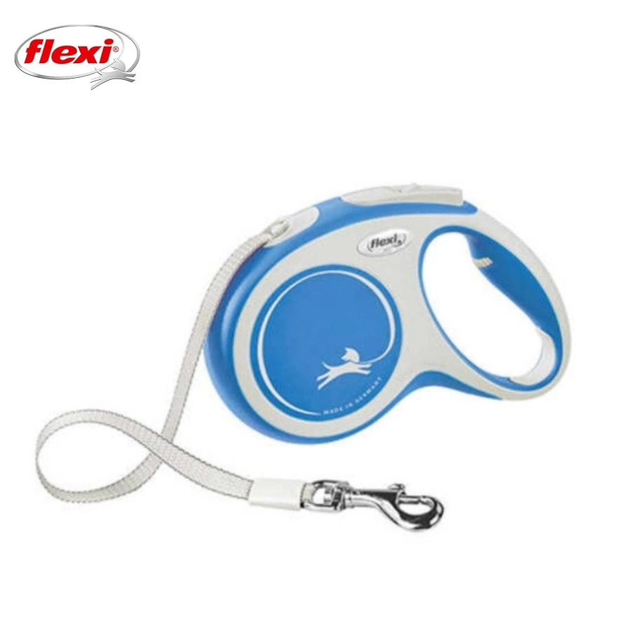 Flexi New Comfort Otomatik Şeritli Köpek Gezdirme Kayışı 5Mt (M) Mavi