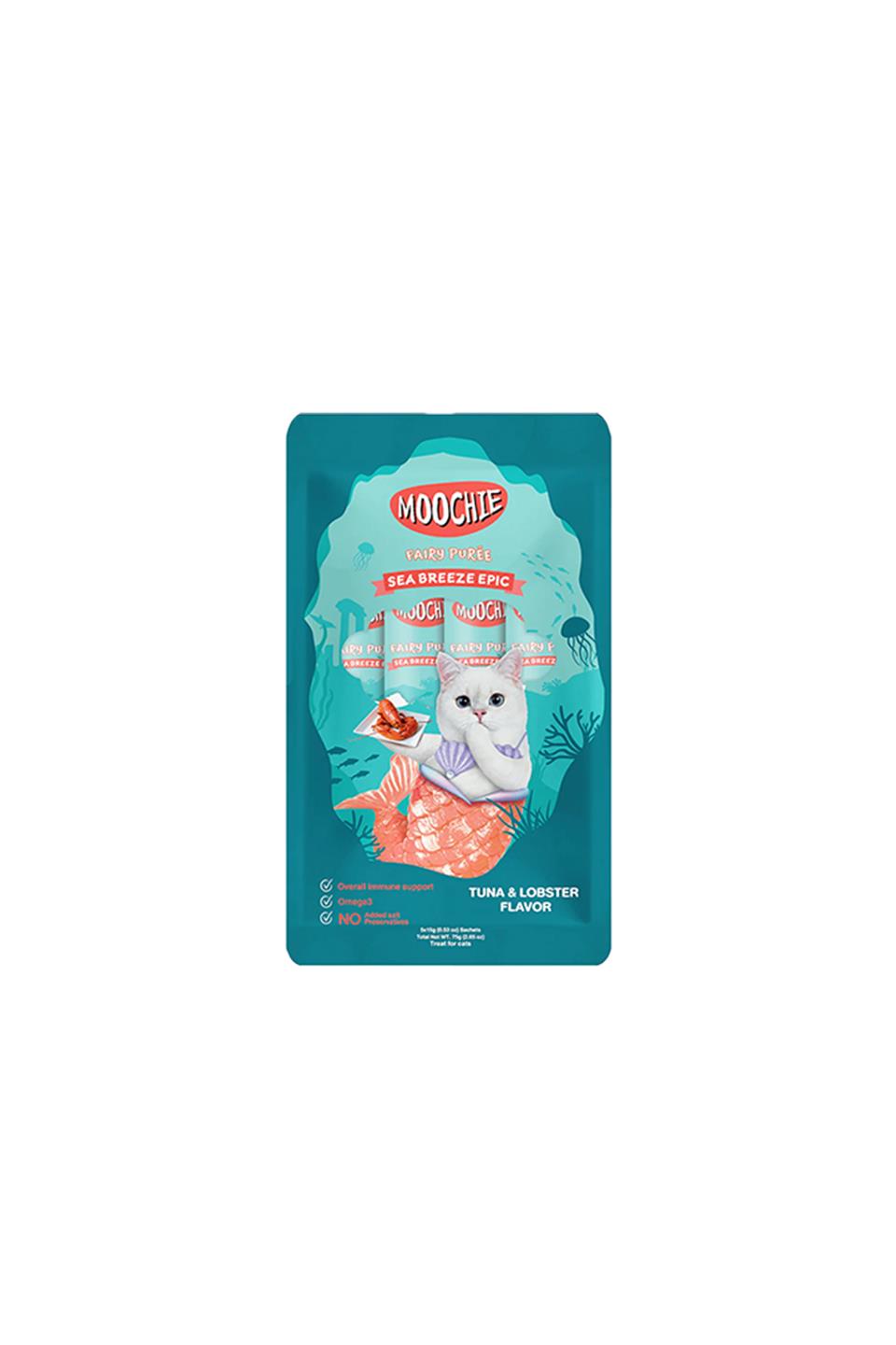 Moochie Tuna & Lobster Flavor Sıvı Kedi Ödül Maması 5x15Gr