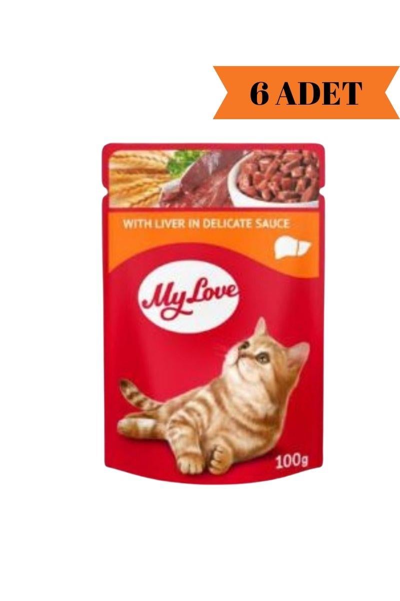 My Love Sos İçinde Ciğerli Pouch Kedi Maması 100 Gr x 6 Adet