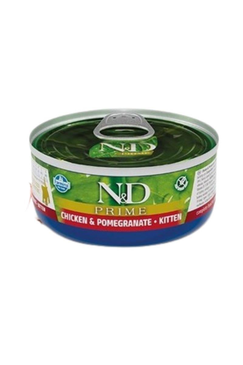 N&D Prime Tahısız Tavuk & Nar Yavru Kedi Yaş Maması 70 Gr