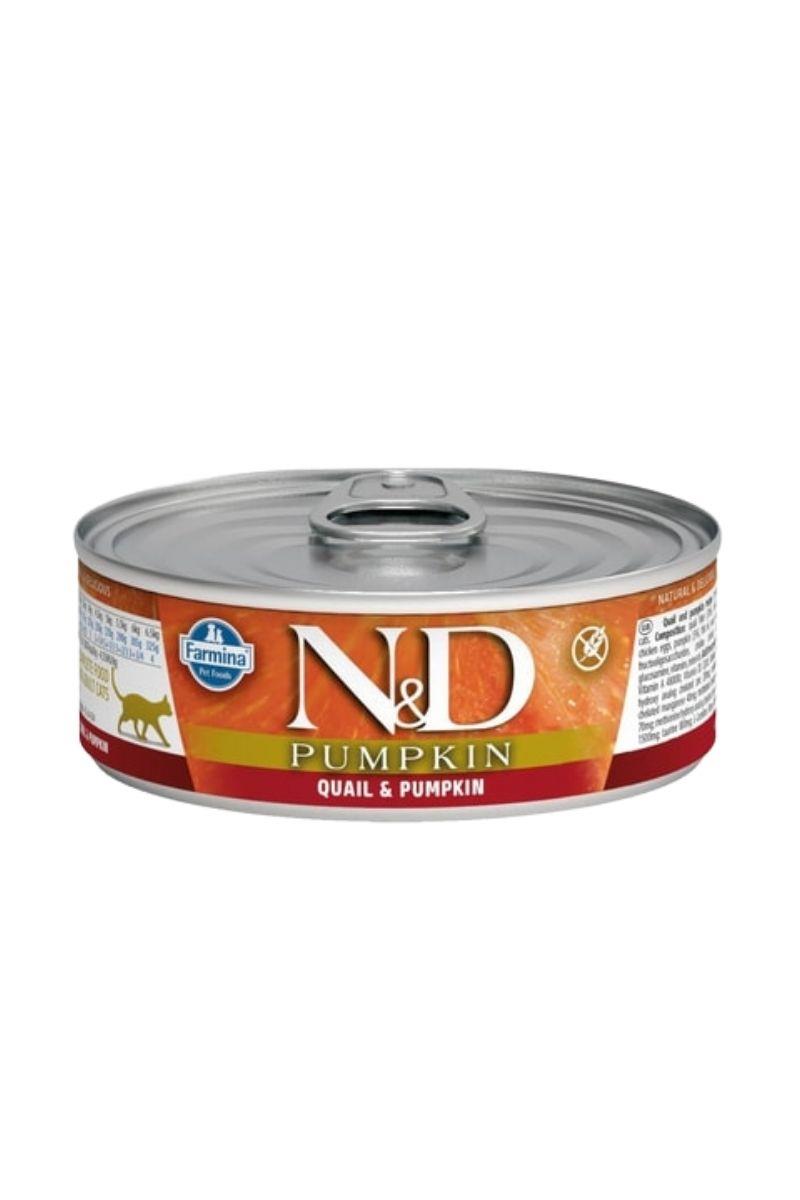 N&D Pumpkin Bıldırcın & Balkabağı Yetişkin Kedi Yaş Maması 70 Gr