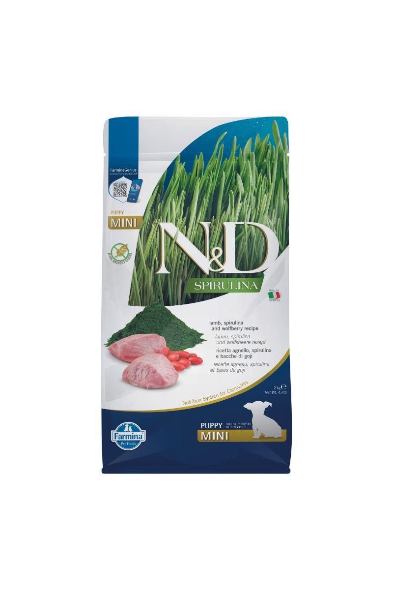 N&D Spirulina Lamb Kuzulu Küçük Irk Tahılsız Yavru Köpek Maması 2 Kg