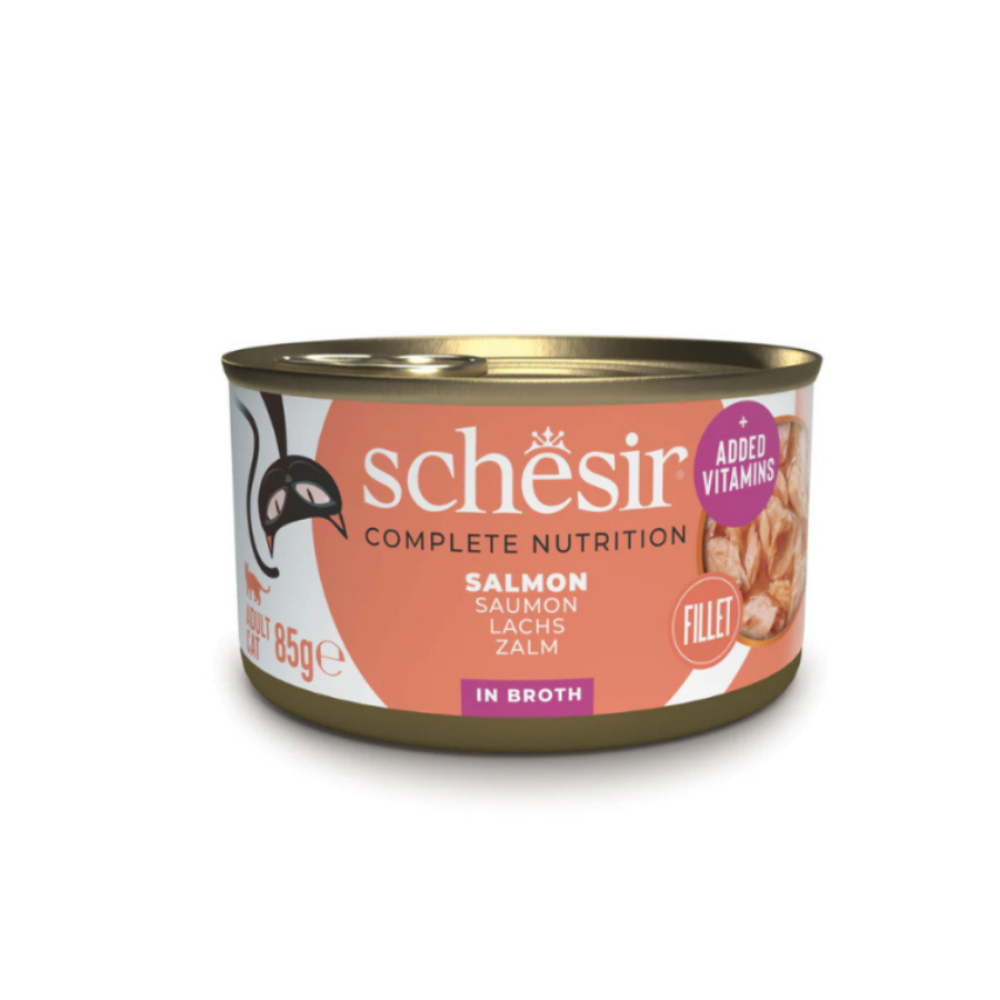 Schesir Somonlu Pişirme Suyunda Yetişkin Kedi Konservesi 85Gr