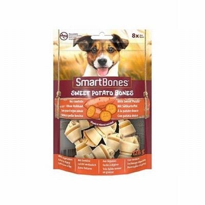 Smart Bones Tatlı Patatesli Küçük Irklar İçin Düğümlü Köpek Ödül Kemiği (8li) 128Gr