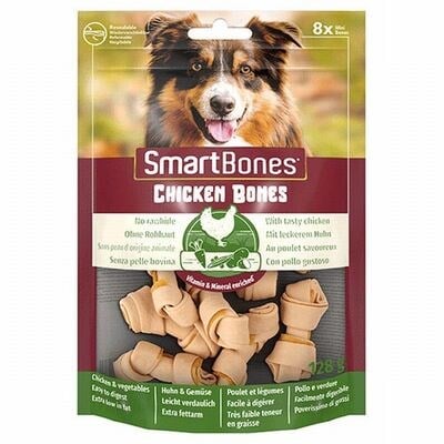 Smart Bones Tavuklu Küçük Irklar İçin Düğümlü Köpek Ödül Kemiği (8li) 128Gr
