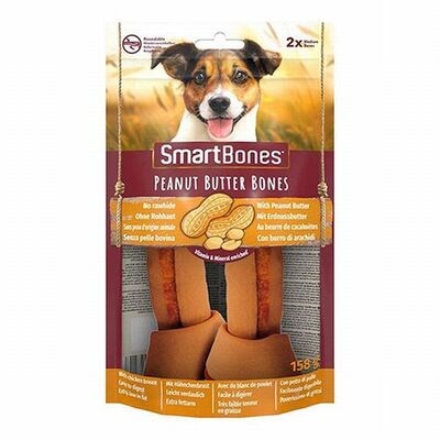 Smart Bones Yer Fıstığı Ezmeli Orta Irklar İçin Düğümlü Köpek Ödül Kemiği (2li) 158Gr