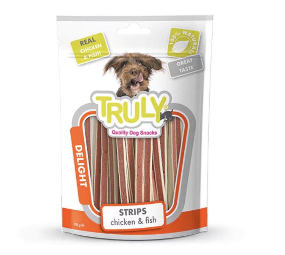 Truly Delight Strips Tavuklu ve Balıklı Yumuşak Köpek Ödül Maması 90 Gr