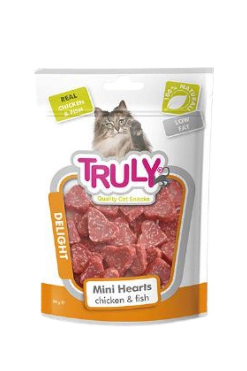Truly Yumuşak Kedi Ödülü Tavuk-Balık Kalp Şekilli 50Gr