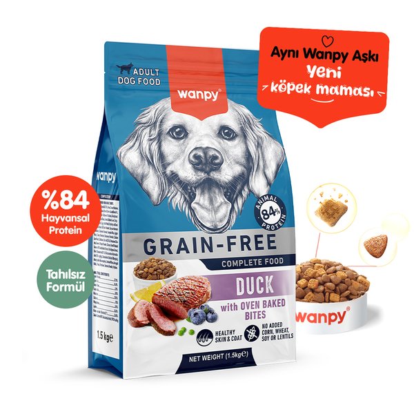 Wanpy Tahılsız Ördekli Yetişkin Köpek Maması 1,5Kg