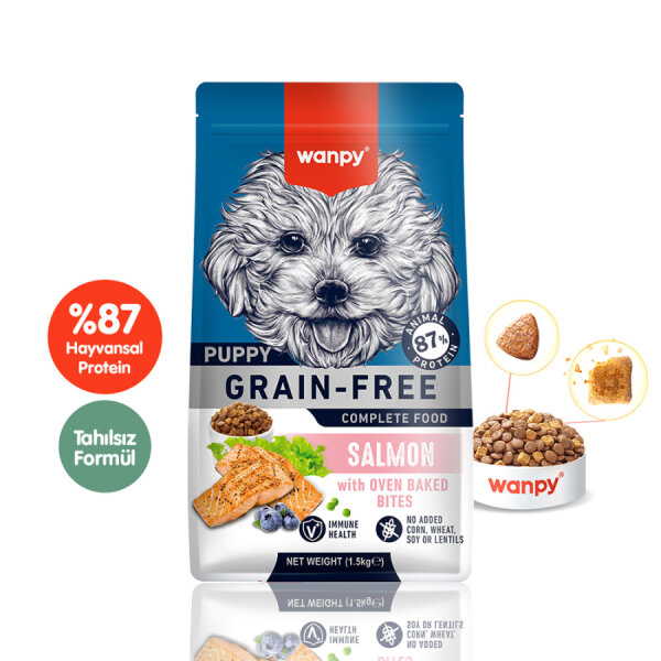 Wanpy Tahılsız Somonlu Yavru Köpek Maması 1,5Kg